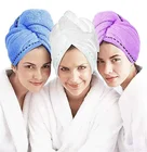 Towel Wholesale Customized Factory Price High Quality Microfiber Magic Hair Drying Shower Hat Cap Towel