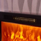 Black A-801-62 Hot Wind Heating Simple Design Black Remote Control Constant Temperature Fireplace Core