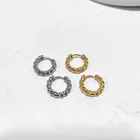 Silver Hoop Earrings Earrings 2020 Women's Minimalist Gold Silver Small Twisted Hoop Earrings