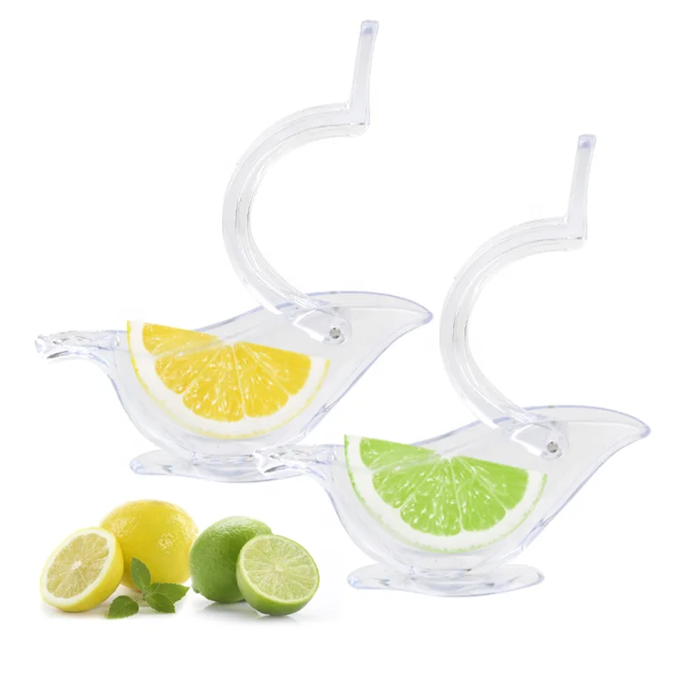 Gloway Kitchen Tool Gadget Acrylic Portable Lime Slice Squeezer Manual Lemon Juicer Press Transparent Bird Shaped Lemon Squeezer
