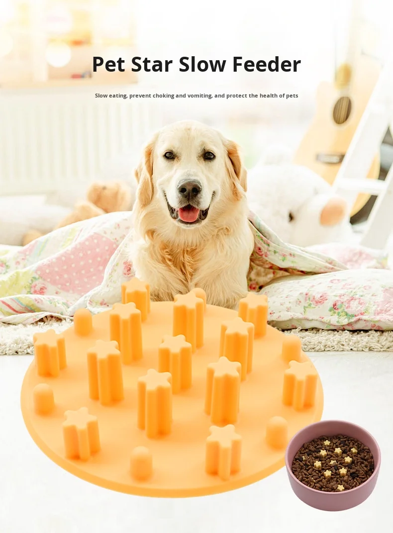 Star Automatic Feeder for Pets Slow Food Dispenser and Anti-Choking Device Dedicated Slow Food Separation Bowl for Dogs & Cats factory