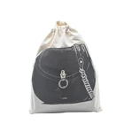 Bag For Custom Logo Printed Large Cotton Muslin Drawstring Bag For Handbag Packing