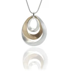 Long Chain Jewelry Multi 2 Tone Water Drop Pendant Long Women Sweater Chain Statement Necklace Jewelry