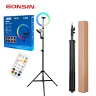 Portable Light New Arrival 13 Inch RGB Portable Remote Control With Tripod Stand 10 Inch LED Ringlight RGB Ring Light