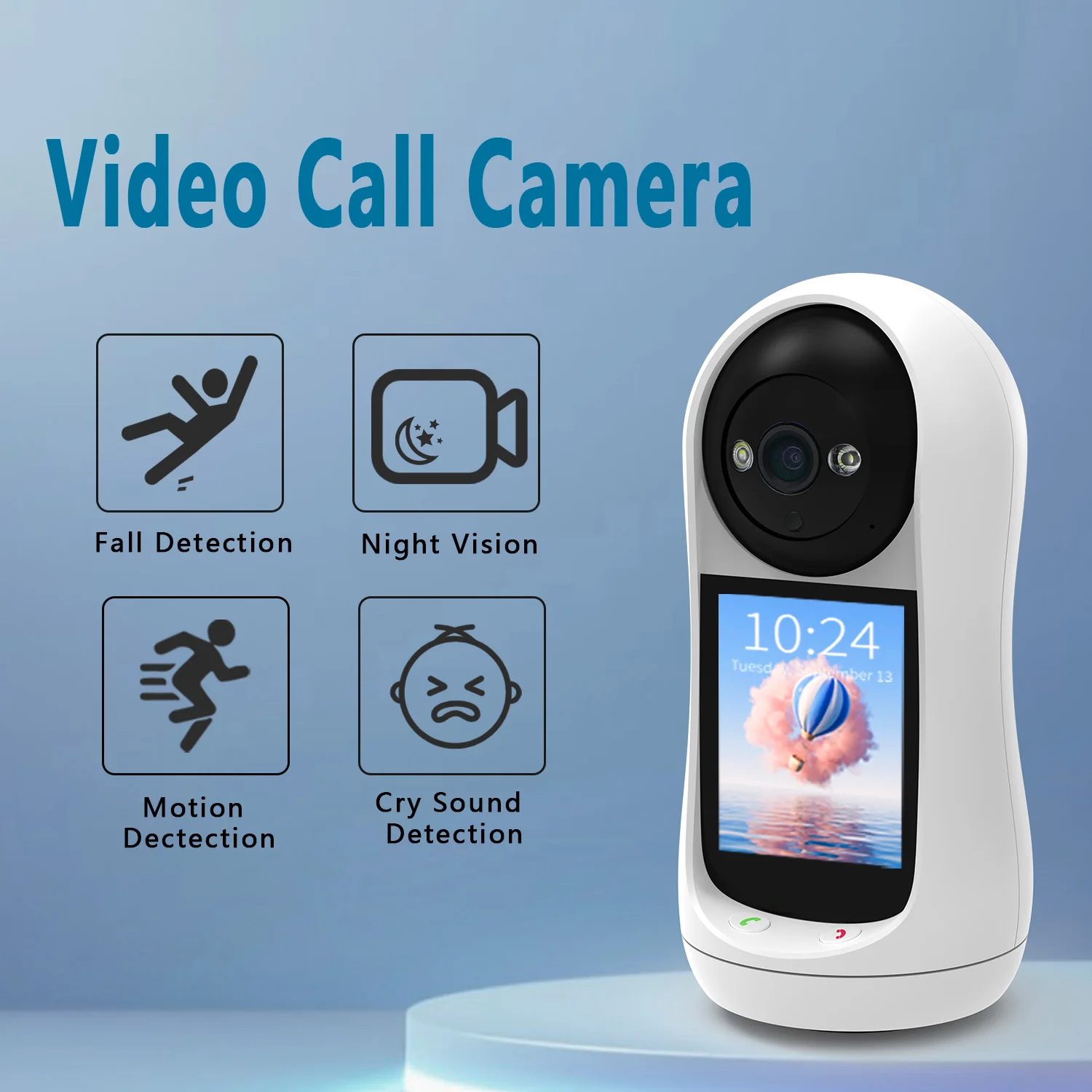 2024 New Icsee 3mp Wifi Baby Monitor Camera With 2.8 Inch Screen Video Calling Intercom VIDEO CALLING SMARTsecurity cctv camera