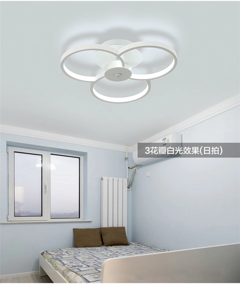 Modern Simple Flower Shaped Indoor LED Ceiling Lamp Aluminum Recessed Round Ceiling Light