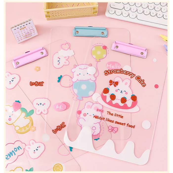 Cute Clip Boards Custom Print Transparent Plastic Acrylic Drawing