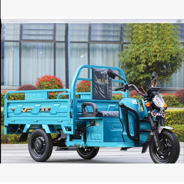 Electric Tricycle with Automatic Hydraulic System Powerful Big Tire Electric Cargo