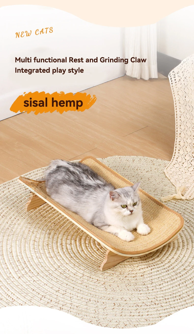 Cat Scratching Board Litter Claw Board No Crumbs Cat Toy Oversized Cat Bed Basin Recliner Chair Sisal Mat factory