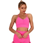 Best Selling Women Sports Bra Fitness Beauty Back Pink Sports Bra Active Wear Sports Bra