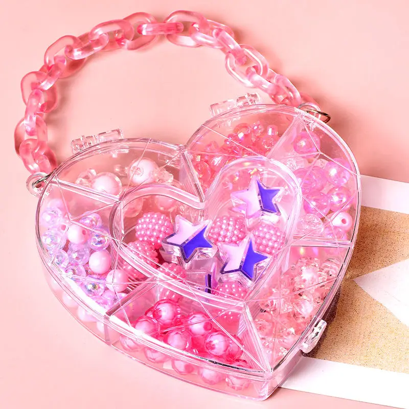 Wholesale Girls Pink Acrylic Beads For Jewelry Making Jewellery Craft Handmade Beads