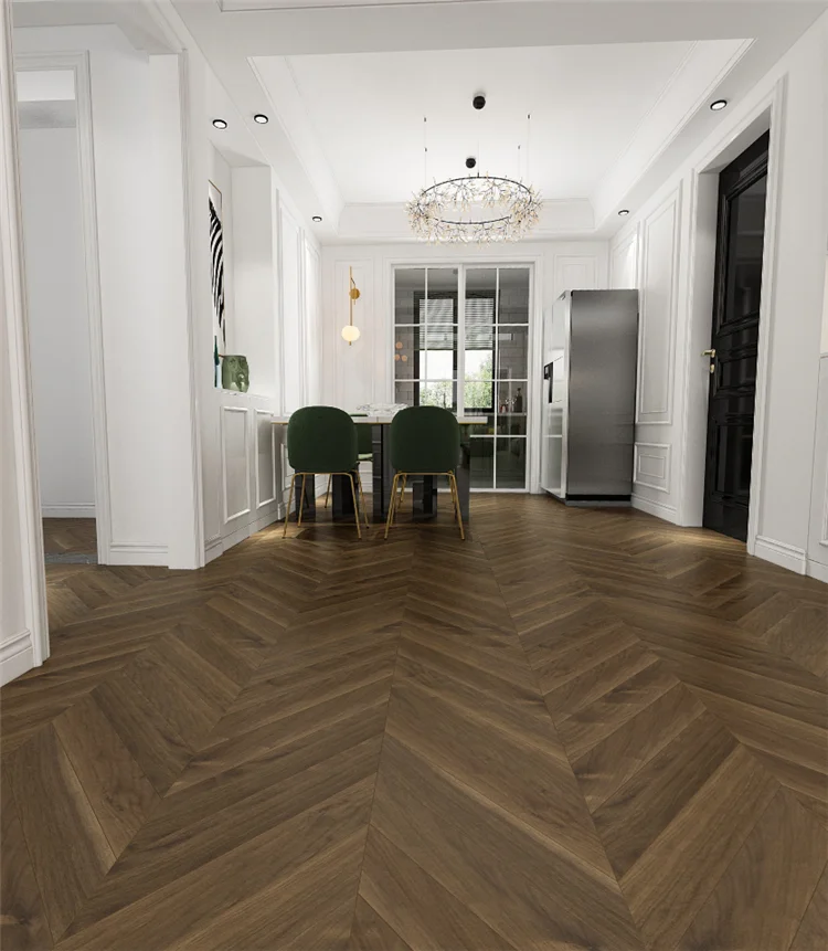 Popular Design Light Natural Color Fishbone Chevron Herringbone Oak Flooring Parquet