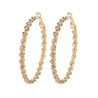 Hoop Earrings Jiushang Jewelry Unique Long Silver Gold Chain Drop Hoop Earrings