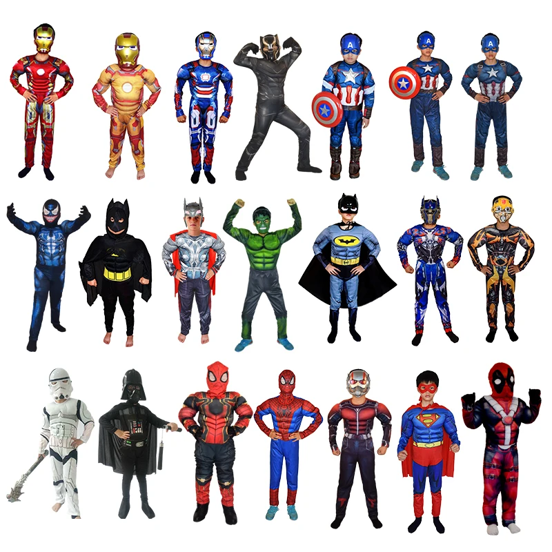 Halloween children's clothing beauty team bat spiderman boy kid jumpsuit anime cosplay costume