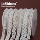 LaRibbons Wholesale Embroidered Flower Lace Sewing Fabric Roll White Lace Ribbon Lace