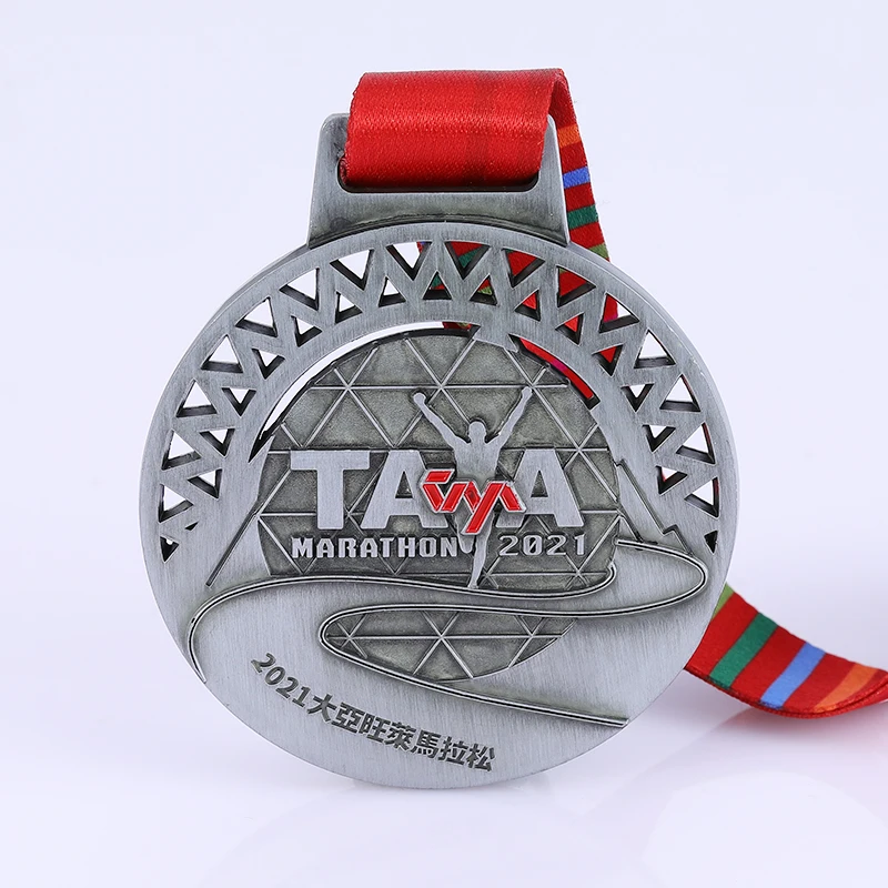 Wholesale Cheap Design Your Own Blank Zinc Alloy 3D Gold Award Marathon Running Custom Metal Sport Medal manufacture