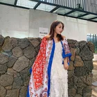 Scarf Cheap Polyester Tulle 2 Combination Color Dip Dye Scarf Shawl