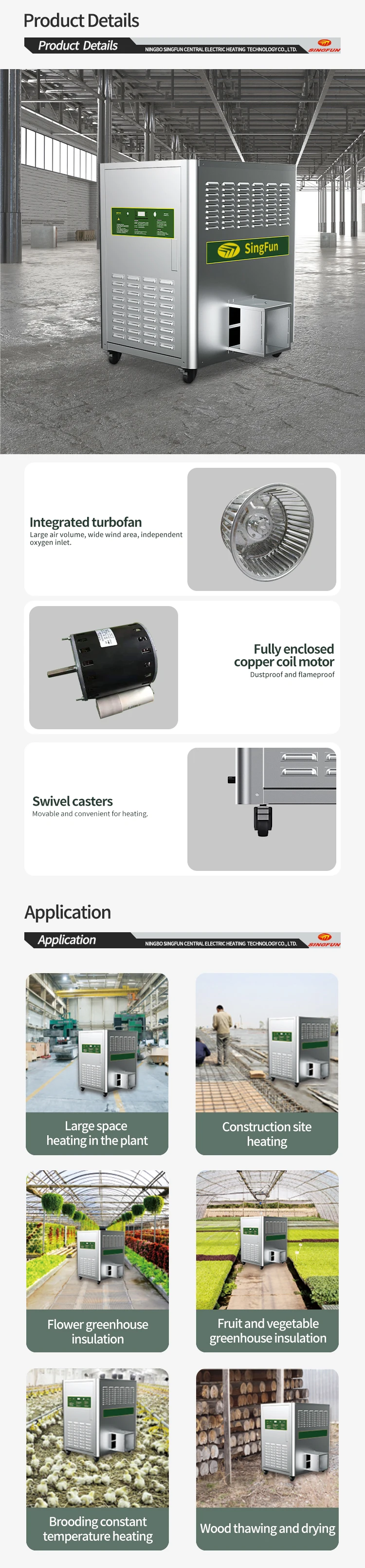 Gas Forced Air Heater, 1700m³ - detail 4