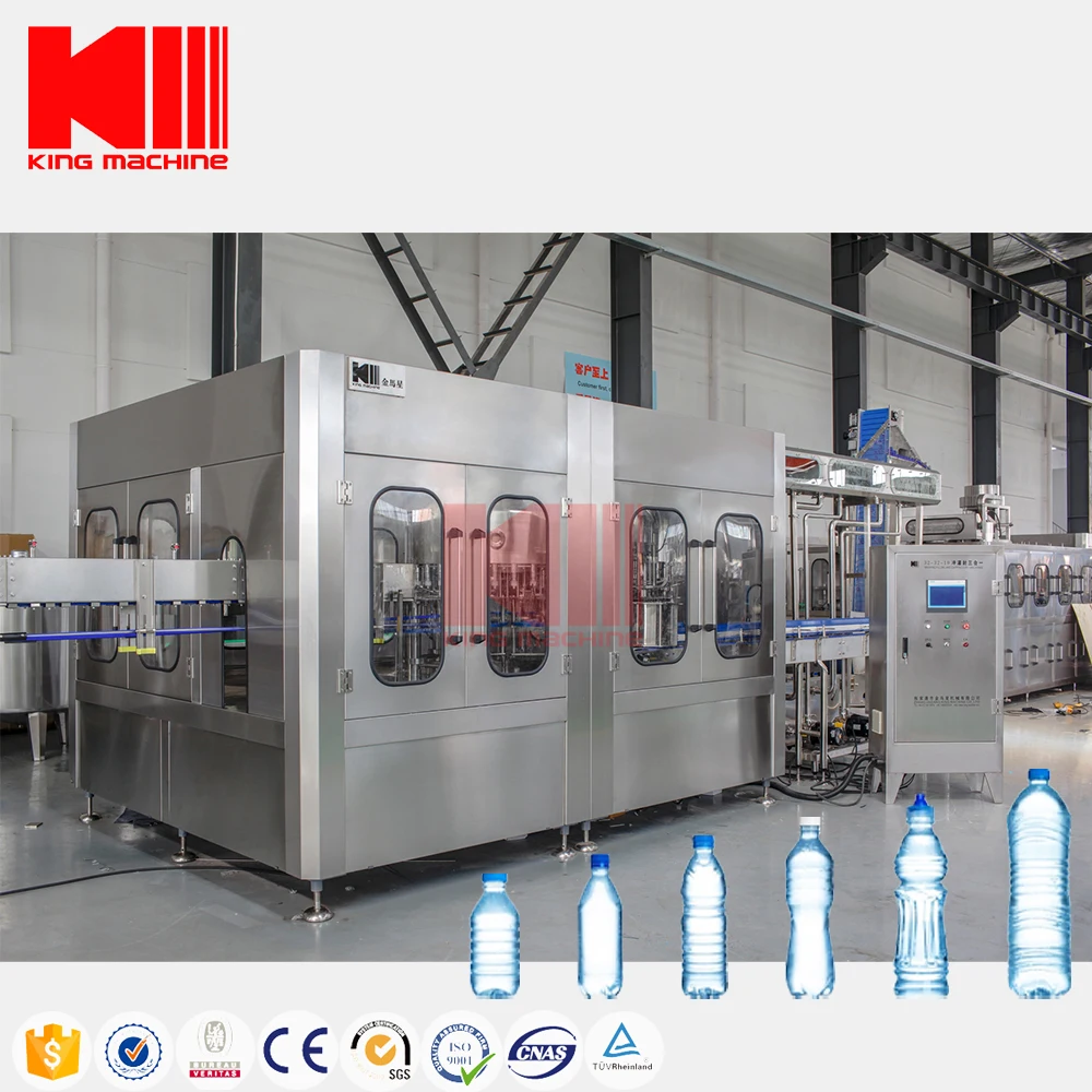 Automatic Rotary In Pet Plastic Bottled Water Filling Machine For