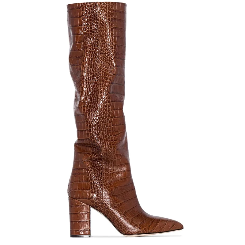 animal print wide calf boots