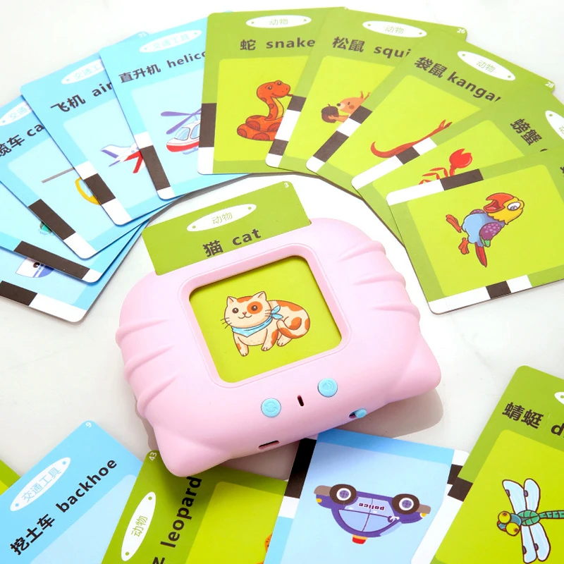 Kid Educational Preschool Words Animals Electronic Flash Cards Machine Learning Toys ABC Talking Flash Cards