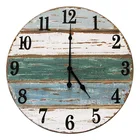 Wall Clock Wooden 2020 New Buy Online Solid Wooden Simple Creative Round Nautical Beach Decoration Wall Clock