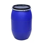 160L HDPE Blue Drum Plastic Barrel 160 Litre/KGS Blow Molding Bucket Open Top With Iron Hoop Ring