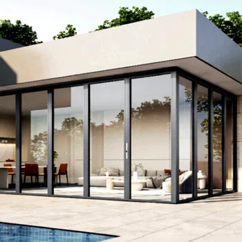 AS2047 Certified Modern Design Glass Folding Door with Aluminum Frame for Home Use for  Aluminum Bi-folding Doors