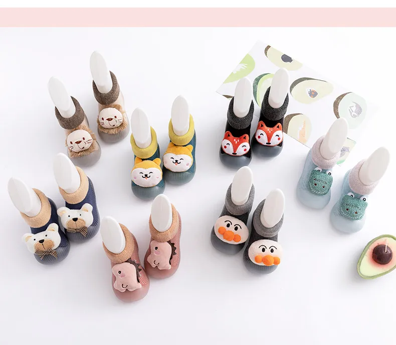 Baby toddler shoes non-slip soft-soled socks shoes cute cartoon doll winter kids floor socks details