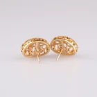 Diamond Stud Earrings Earrings Special Design 2021 New Arrival Diamond For Wedding 18K Gold Plated Stud Earrings