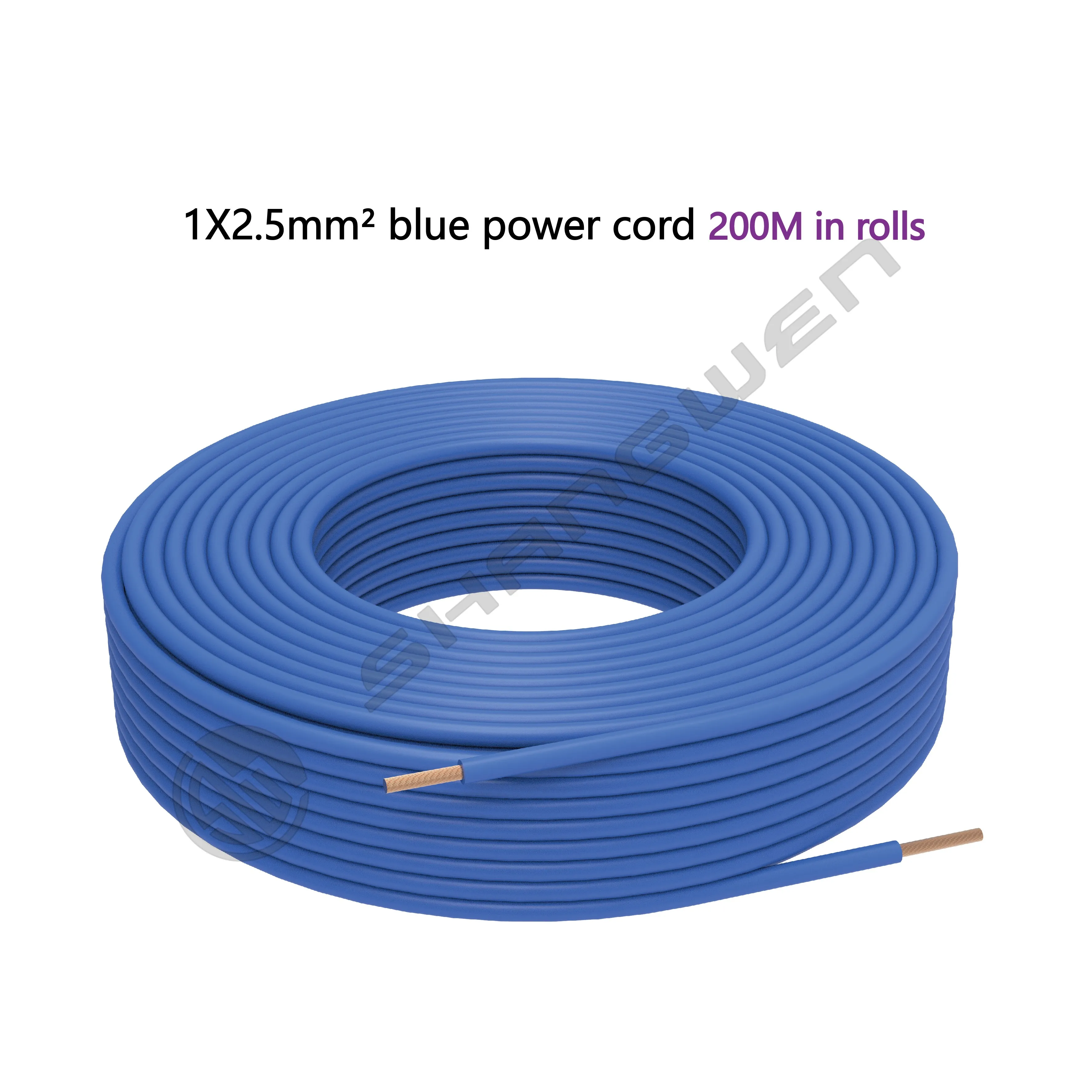Power Cord Blue 1*2.5mm² H07V-K Power Cord CE CCC VDE RV Power Cord Flame Retardant Bare Copper Core 450/750V Single Cable
