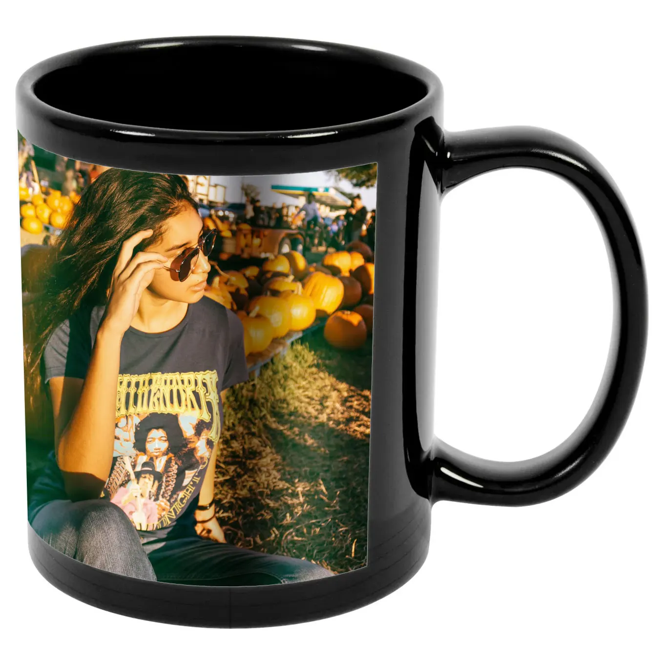 Factory Price Heat Press Mug Matte Black Mugs 11 Oz Sublimation Mug With White Patch