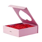Flowers Heart Rose Gift Box Bespoke Pink Rose Flowers Wedding Gift Packaging Boxes With Heart Shape Window