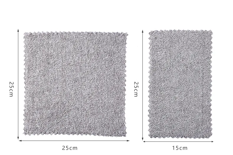 डबल शोषक बांस फाइबर रसोई डिशक्लॉथ तेल मुक्त ट्रेसलेस मोटा सफाई कपड़ा थोक निर्माता विवरण