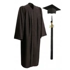 With Stoles Tassel Matt Black College Graduation Gown With Stoles And Tassel For University