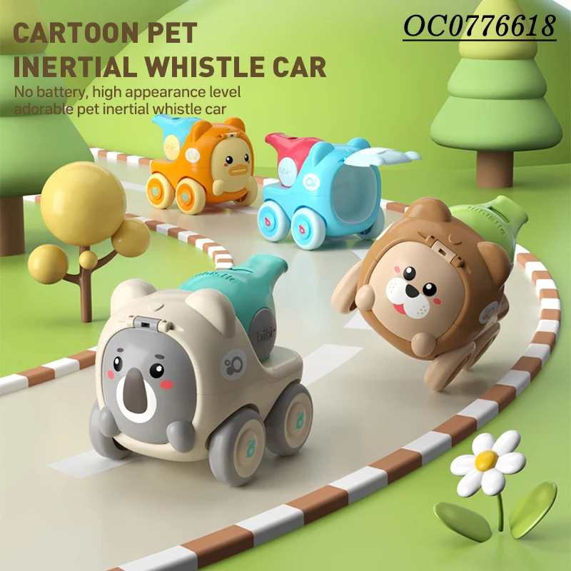 Storage candy whistle animal mini small friction cartoon car toy for children