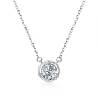 Bezel 2022 Necklace Female VVS Gra Certificate Pass Diamond Test 925 Pendant Moissanite Bezel Necklace