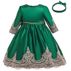 Net Frock Designs Girls' Clothing Newborn Baby Lace Long Sleeves Kids Party Wear Baptism Dress L5180