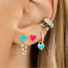 Heart Earrings Clip 2021 Heart Hoop Earrings For Women Ear Clip New Styles Earrings For Women Hoop Earrings
