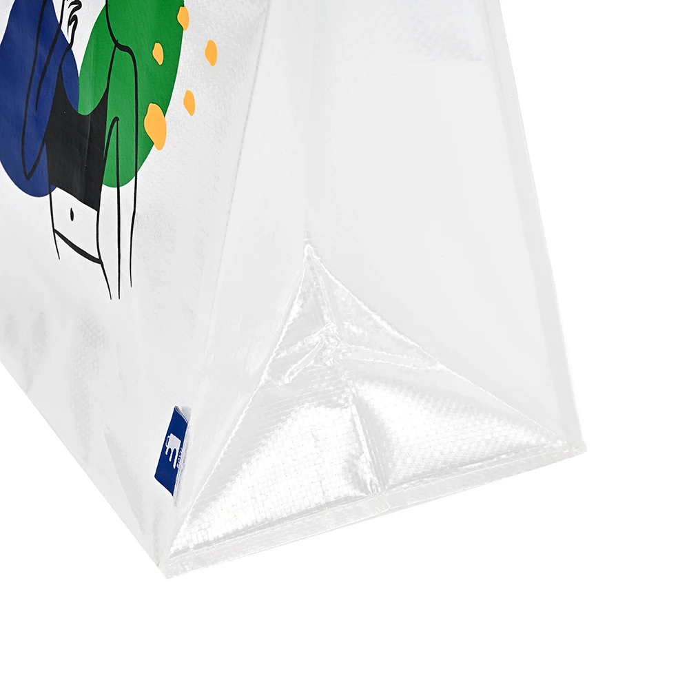 Custom Eco-Friendly Reusable Grocery Bag Recycled PP Woven Shopping Tote Bag Waterproof Durable Logo Laminated Durable Screen factory