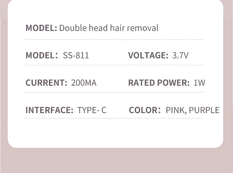 New 2 in 1 USB Rechargeable Women Shaver Painless Hair Trimmer Portable Waterproof Double Head Body Epilator