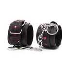 Adult Toys Sex Factory Wholesale PU Leather With Heart Hollow Adult Toys Sex Adult Handcuffs
