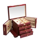 Jewelry Jewelry Box Wooden Creative Earrings Jewelry Storage Gift Box Bracelet Link Decoration Box