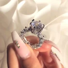 Diamond Ring Wedding Wholesale Luxury High Quality Crystal Diamond Ring Wedding Diamond Ladies Engagement Ring