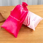 Hair Bag For Satin Black Hair Extension Bag With Drawstring For Hair Packaging
