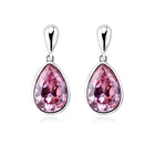 Red Earrings Design Earring OUXI New Design Red Custom Crystal Teardrop Earrings 26079
