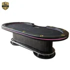 Table Casino Poker Table High Quality Professional Casino Gambling Texas Poker Table 9 Person With LED Light