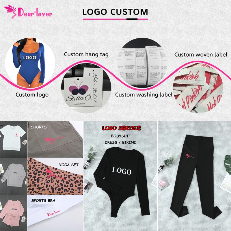 Dear-Lover OEM ODM Custom Logo Private Label Wholesale Puff Short Sleeve V-Neck Blank Plain T-Shirt Tops For Women