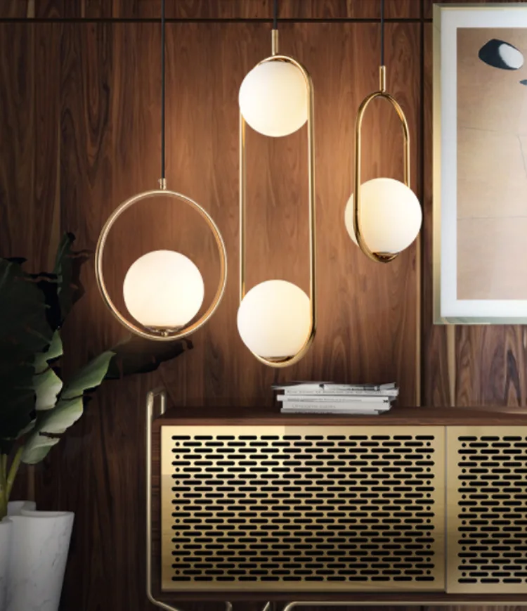 Nordic postmodern restaurant bar lamp clothing store simple lamps bedroom bedside single head small pendant light