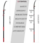 Share Extentool 12FT Telescopic Pole Saw With Long Handle Tree Branch Cutting For Garden Share Tools